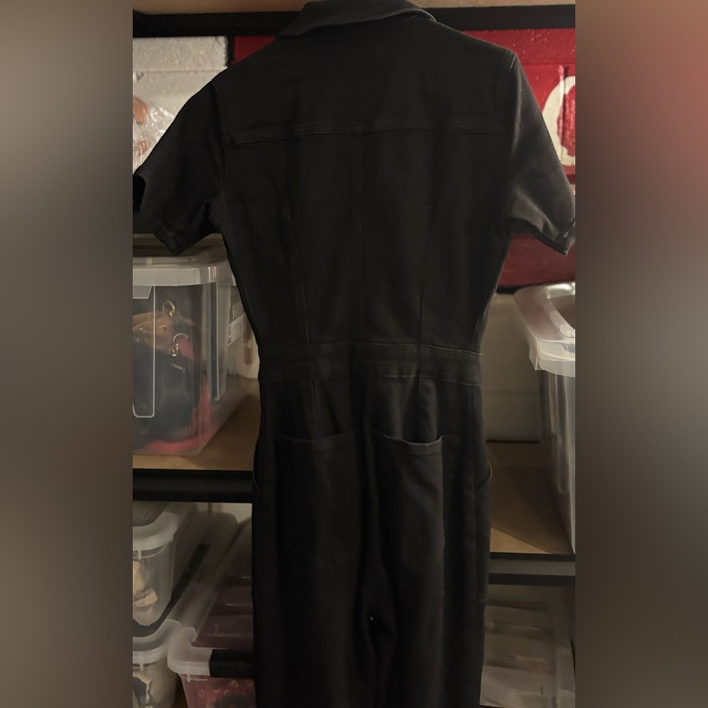 Good American fit for success black denim jumpsuit - Picture 7 of 14